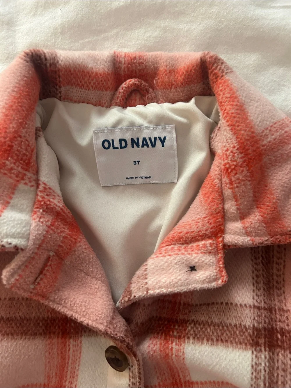 Old Navy Girls' Pink & Coral Plaid Shacket